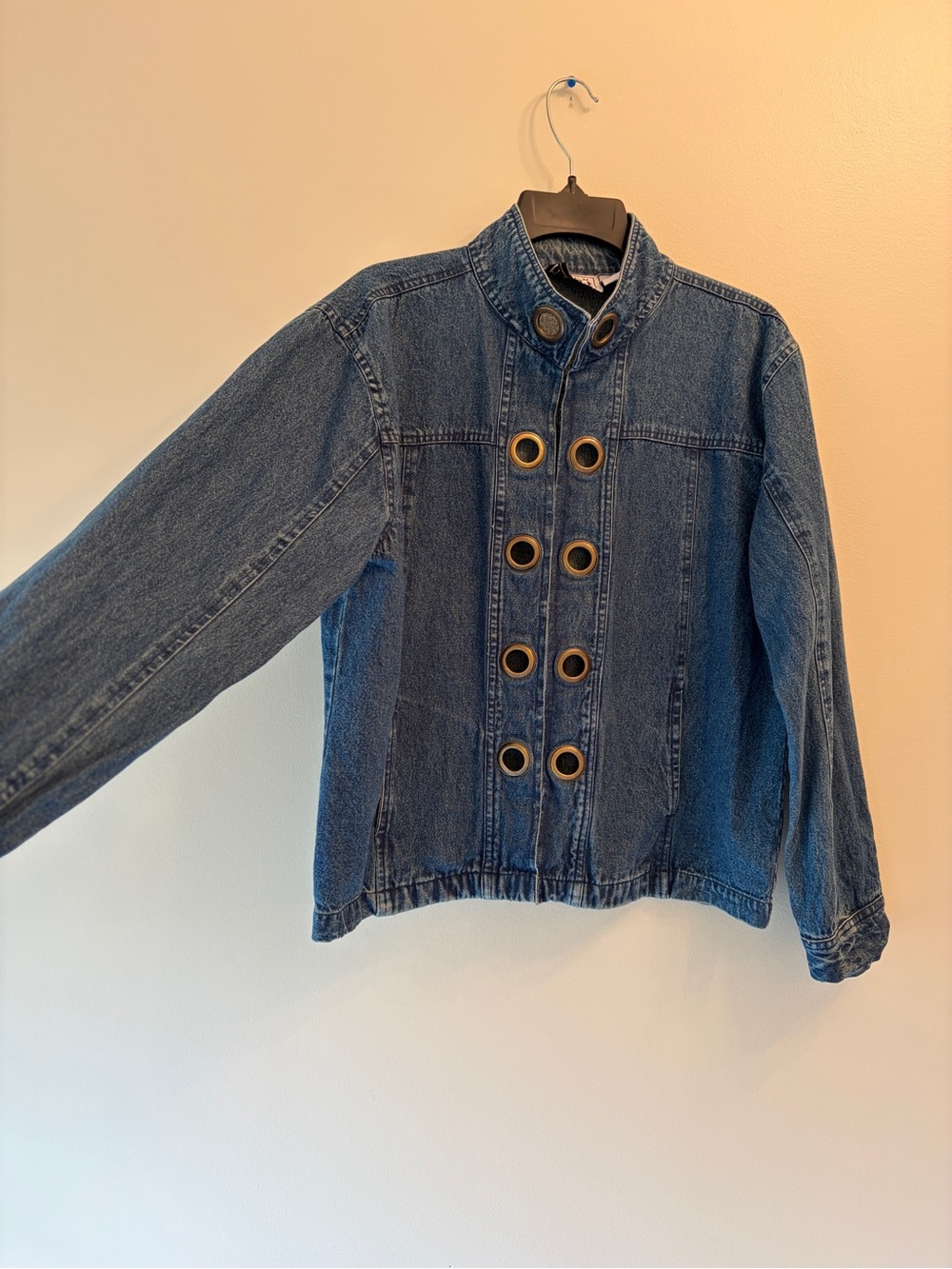 Keren Hart | Vintage Y2K jean jacket with brass eyelets